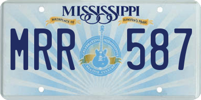 MS license plate MRR587