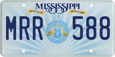 MS license plate MRR588