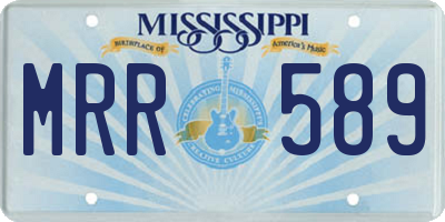 MS license plate MRR589