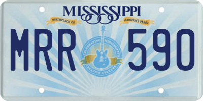 MS license plate MRR590
