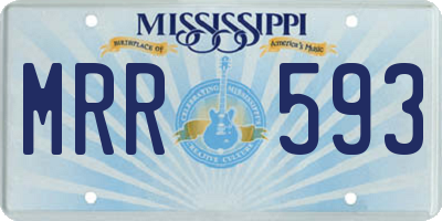 MS license plate MRR593