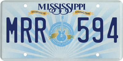 MS license plate MRR594