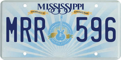 MS license plate MRR596