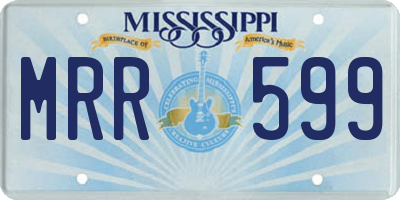 MS license plate MRR599