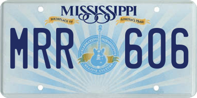 MS license plate MRR606