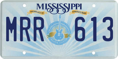 MS license plate MRR613