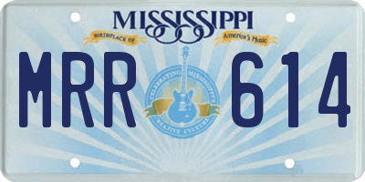MS license plate MRR614
