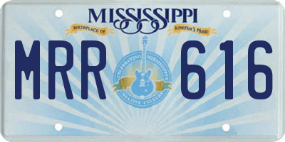 MS license plate MRR616