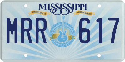 MS license plate MRR617