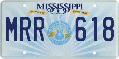 MS license plate MRR618