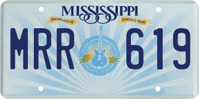 MS license plate MRR619