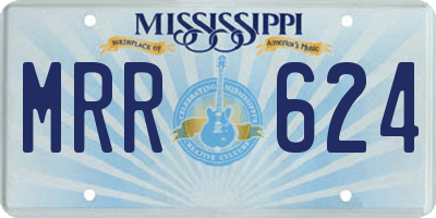 MS license plate MRR624