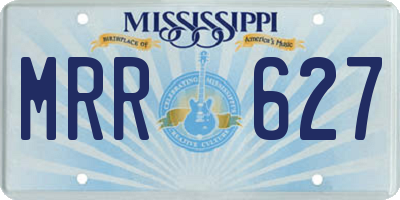 MS license plate MRR627