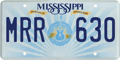 MS license plate MRR630