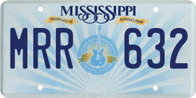 MS license plate MRR632