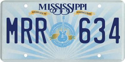 MS license plate MRR634