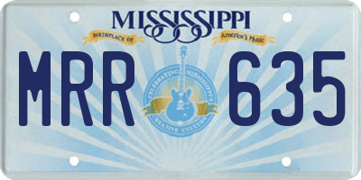 MS license plate MRR635