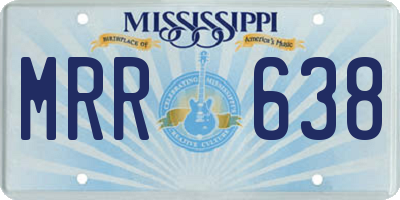 MS license plate MRR638
