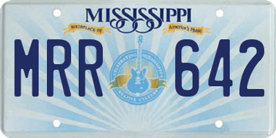 MS license plate MRR642