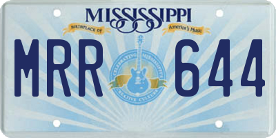 MS license plate MRR644