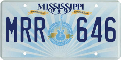 MS license plate MRR646
