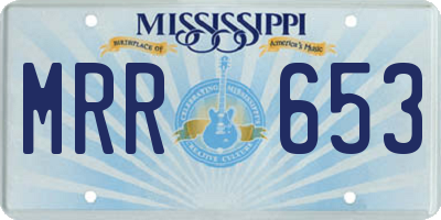 MS license plate MRR653