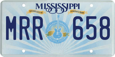 MS license plate MRR658