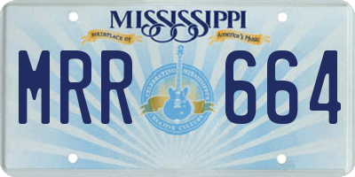 MS license plate MRR664