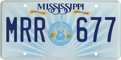 MS license plate MRR677
