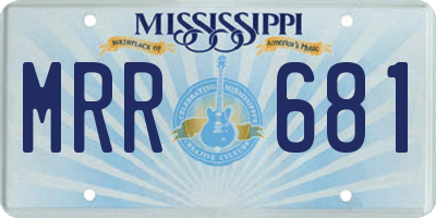 MS license plate MRR681