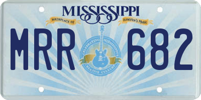 MS license plate MRR682