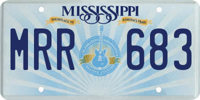 MS license plate MRR683