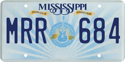 MS license plate MRR684