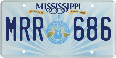 MS license plate MRR686