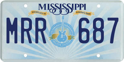 MS license plate MRR687