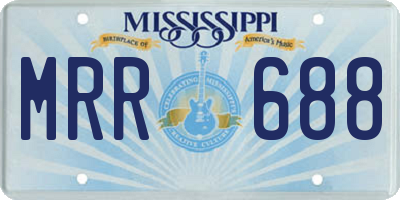 MS license plate MRR688
