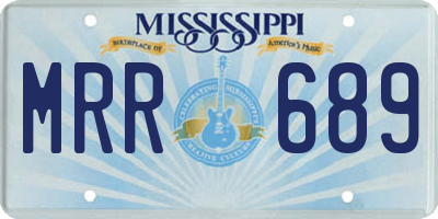 MS license plate MRR689