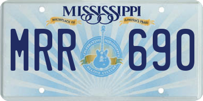 MS license plate MRR690