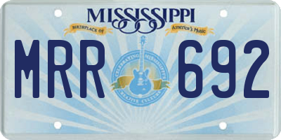 MS license plate MRR692