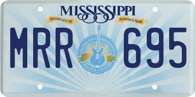 MS license plate MRR695
