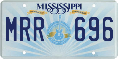 MS license plate MRR696