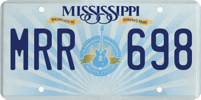 MS license plate MRR698