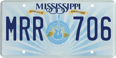 MS license plate MRR706