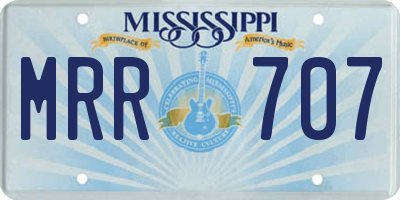 MS license plate MRR707