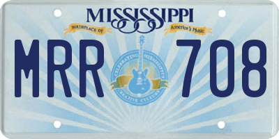 MS license plate MRR708