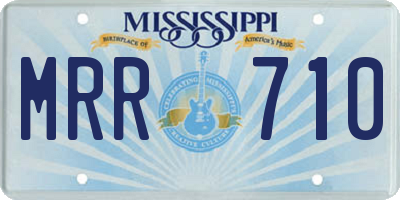 MS license plate MRR710