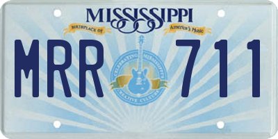 MS license plate MRR711