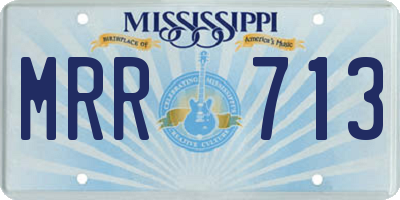 MS license plate MRR713
