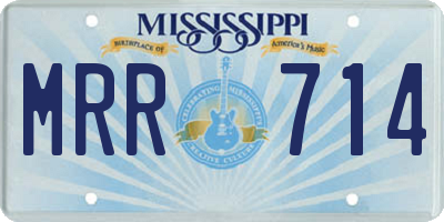 MS license plate MRR714