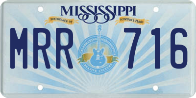 MS license plate MRR716